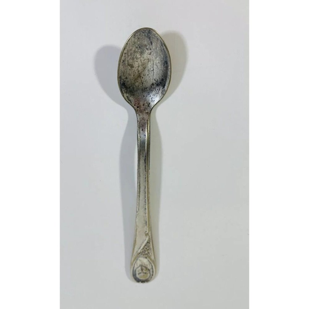 Vintage Gerber Baby Food Spoon Winthrop Silver Plate Long Child Size Antique